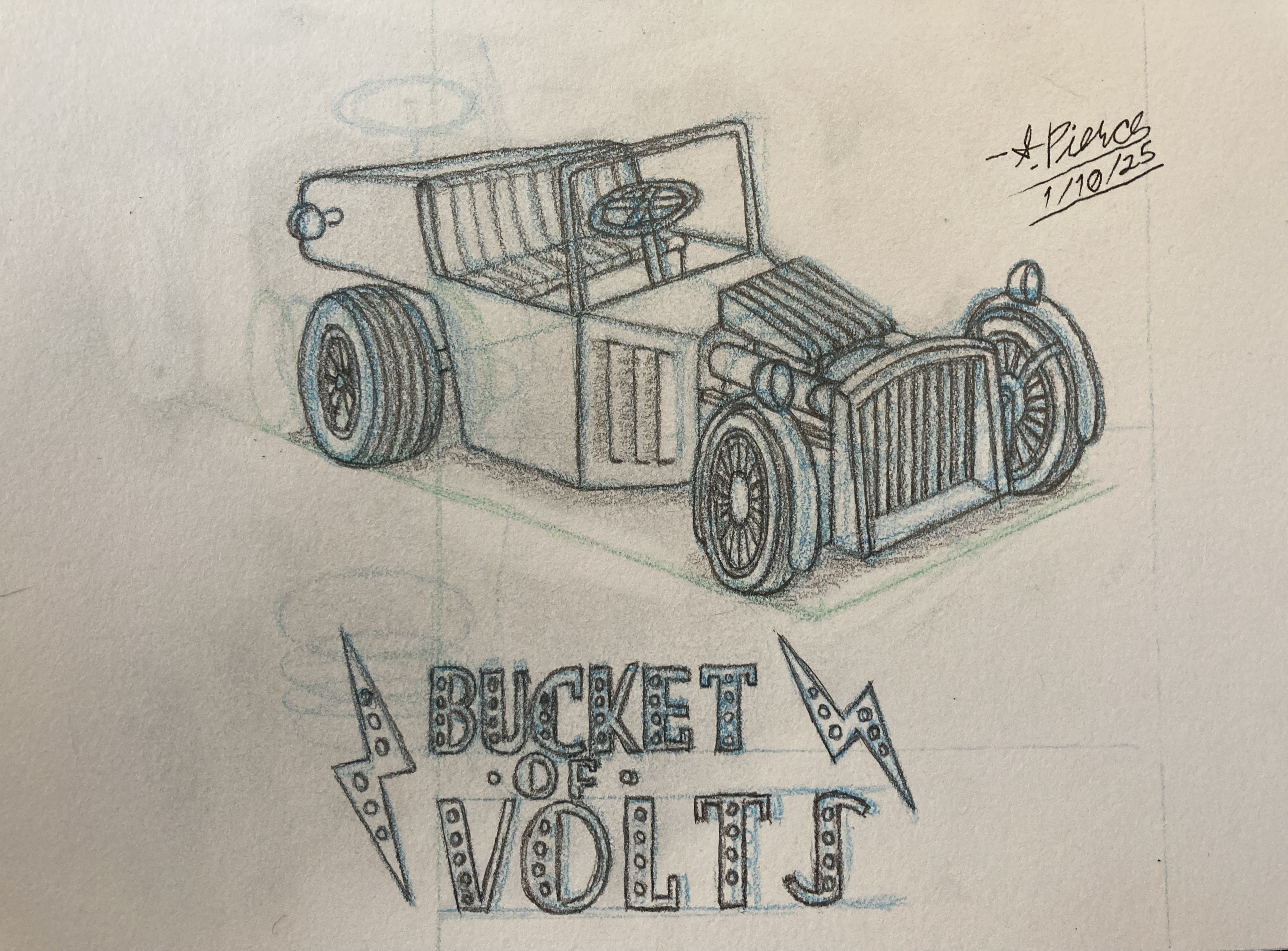 Bucket of Volts (Car Sketch)